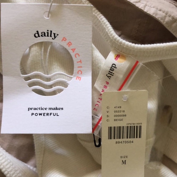 Daily Practice by Anthropologie Sleeveless Romper Size M Beige - Picture 9 of 13